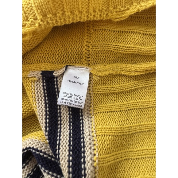 Easel Women's Mustard Yellow Fair Isle Knit Sweater Size Small - Picture 5 of 7